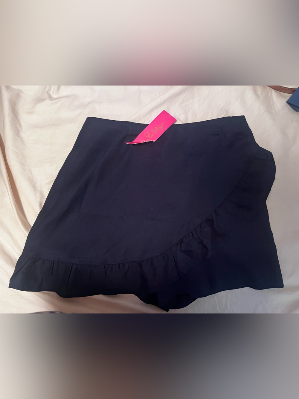 Lilly Pulitzer Navy Pencil Skirt with Gold Accent